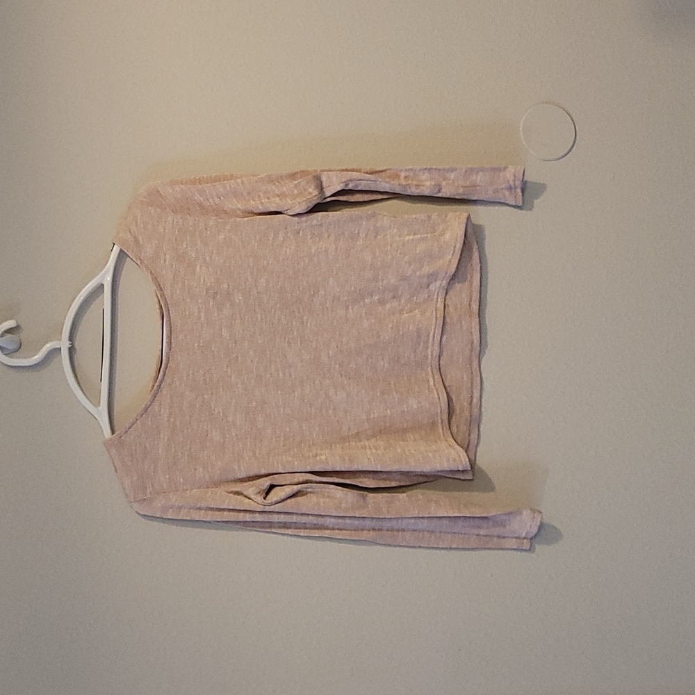 H&M Pink Cropped Sweater with Back Cut-Out